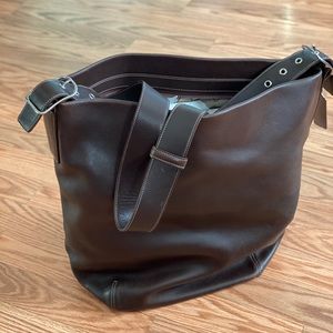 Large Brown Leather Coach Purse